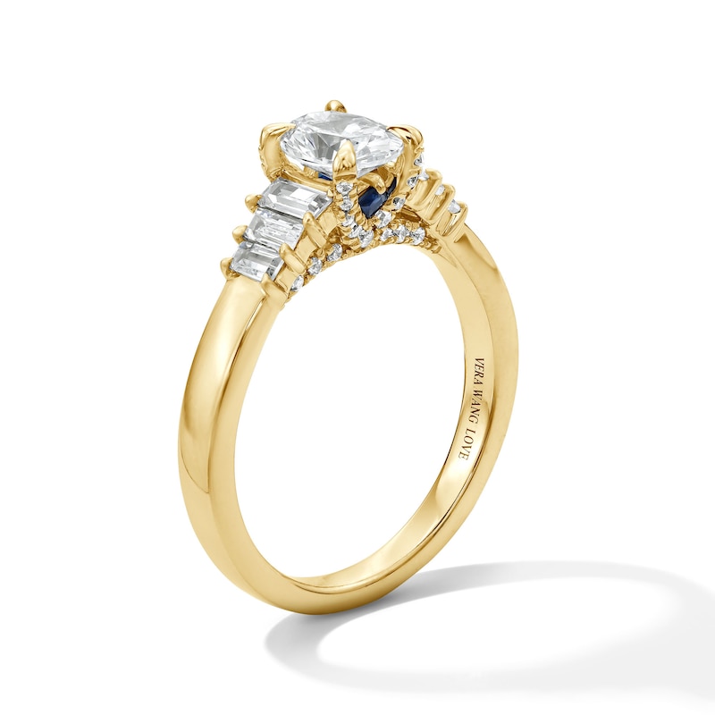 Vera Wang Love Collection Oval 1.18 CT. T.W. Diamond Engagement Ring in 14K Gold