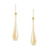 Thumbnail Image 1 of Diamond-Cut Puffed Teardrop Dangle Earrings in Hollow 14K Gold