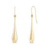 Thumbnail Image 3 of Diamond-Cut Puffed Teardrop Dangle Earrings in Hollow 14K Gold