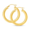 Thumbnail Image 3 of 30.0mm Tube Hoop Earrings in Hollow 14K Gold