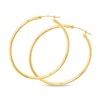 Thumbnail Image 3 of 40.0mm Tube Hoop Earrings in Hollow 14K Gold