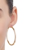 Thumbnail Image 2 of 50.0mm Square Tube Hoop Earrings in Hollow 14K Gold