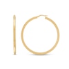Thumbnail Image 3 of 50.0mm Square Tube Hoop Earrings in Hollow 14K Gold