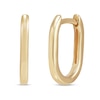 Thumbnail Image 3 of Oval Tube Huggie Hoop Earrings in Hollow 10K Gold