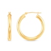 Thumbnail Image 2 of 25.2mm Tube Hoop Earrings in Hollow 14K Gold