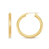 Thumbnail Image 3 of 30.0mm Tube Hoop Earrings in Hollow 14K Gold