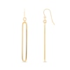Thumbnail Image 1 of Oval Link Dangle Earrings in Hollow 14K Gold