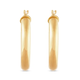 25.0mm Hoop Earrings in Hollow 14K Gold