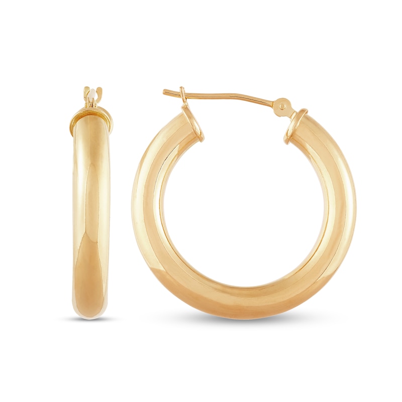 25.0mm Hoop Earrings in Hollow 14K Gold