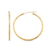Thumbnail Image 1 of 35.0mm Diamond-Cut Hoop Earrings in 14K Gold with Snap-lock Back