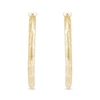 Thumbnail Image 1 of Diamond-Cut Hoop Earrings in 14K Gold with Snap-lock