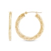 Thumbnail Image 2 of Diamond-Cut Hoop Earrings in 14K Gold with Snap-lock