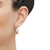Thumbnail Image 2 of 25.0mm Tube Hoop Earrings in Hollow 14K Gold