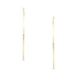 73.0mm Multi-Finish Hoop Earrings in Hollow 10K Gold