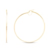 Thumbnail Image 3 of 73.0mm Multi-Finish Hoop Earrings in Hollow 10K Gold