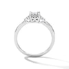 Thumbnail Image 3 of 0.25 CT. T.W. Certified Princess-Cut Lab-Grown Diamond Frame Promise Ring in 10K White Gold (F/VS2)