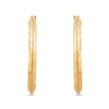 Thumbnail Image 1 of 30.0mm Diamond-Cut Knife-Edge Hoop Earrings in Hollow 14K Gold