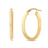 Thumbnail Image 1 of 35.0mm Knife-Edge Oval Hoop Earrings in Solid 10K Gold