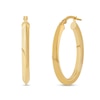 Thumbnail Image 2 of 35.0mm Knife-Edge Oval Hoop Earrings in Solid 10K Gold