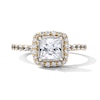 Thumbnail Image 1 of 1.45 CT. T.W. Certified Princess-Cut Lab-Grown Diamond Frame Engagement Ring in 14K Gold (F/VS2)