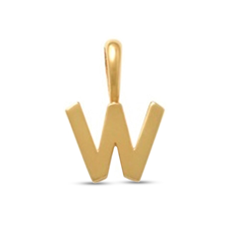 Letter "W" Initial Charm in 10K Gold