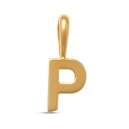 Letter “P” Initial Charm in 10K Gold