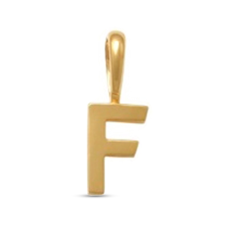 Letter "F" Initial Charm in 10K Gold