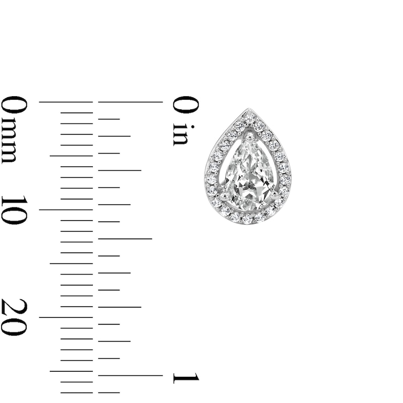 Pear-Shaped White Lab-Created Sapphire Pendant