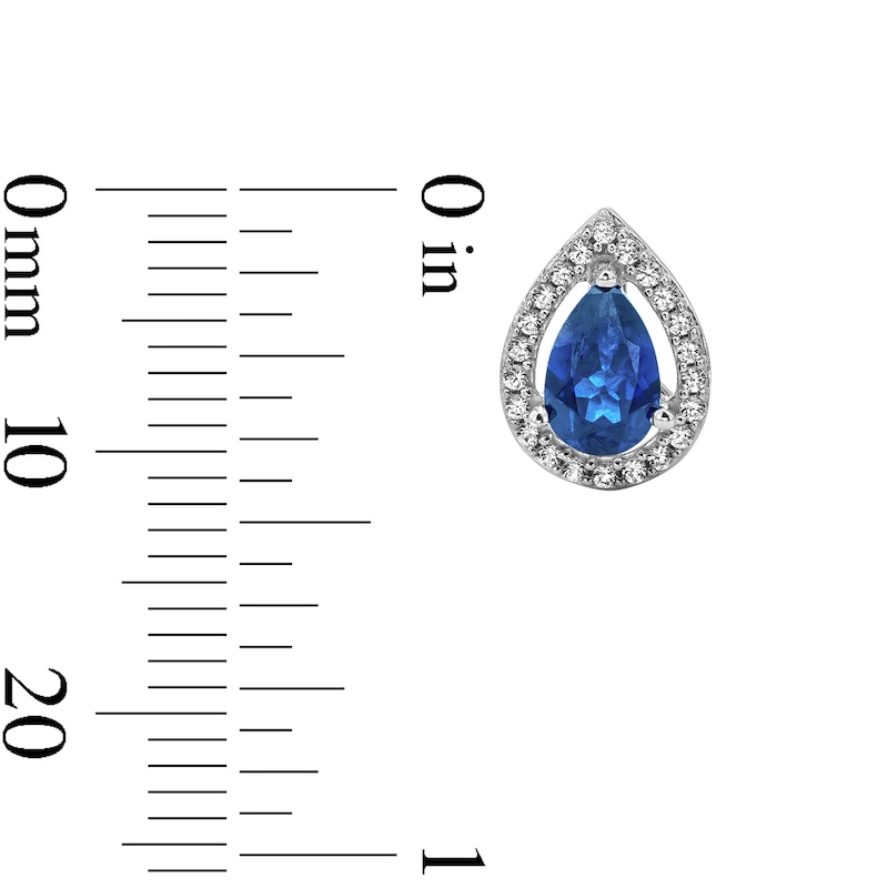 Pear-Shaped White Lab-Created Sapphire Pendant