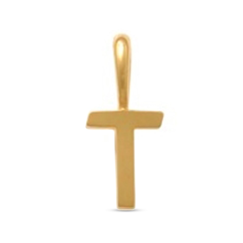 Letter "T" Initial Charm in 10K Gold
