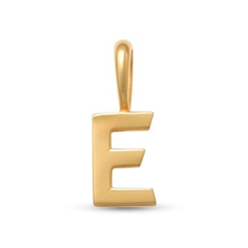 Letter "E" Initial Charm in 10K Gold