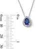 Thumbnail Image 2 of Pear-Shaped Blue and White Lab-Created Sapphire Pendant, Bolo Bracelet and Earrings Set in Sterling Silver