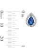 Thumbnail Image 3 of Pear-Shaped Blue and White Lab-Created Sapphire Pendant, Bolo Bracelet and Earrings Set in Sterling Silver