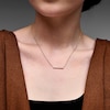 Thumbnail Image 2 of 0.085 CT. T.W. Diamond Bar Necklace in 10K Gold - 17”