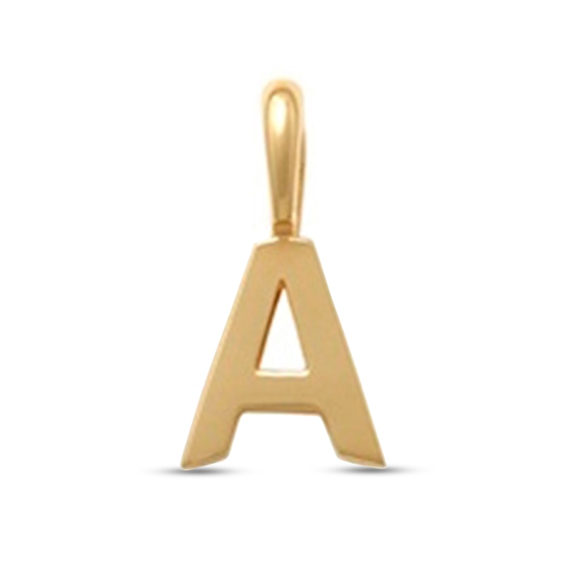 Letter "A" Initial Charm in 10K Gold