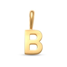 Letter “B” Initial Charm in 10K Gold