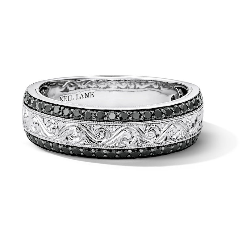 Neil Lane Men's 0.45 CT. T.W. Black Diamond Wedding Band in 14K Gold