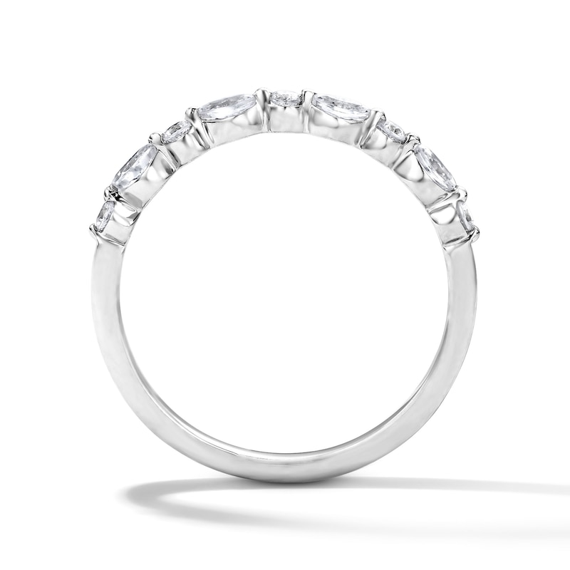 0.25 CT. T.W. Marquise-Cut and Round Diamond Stackable Anniversary Ring in 14K Gold