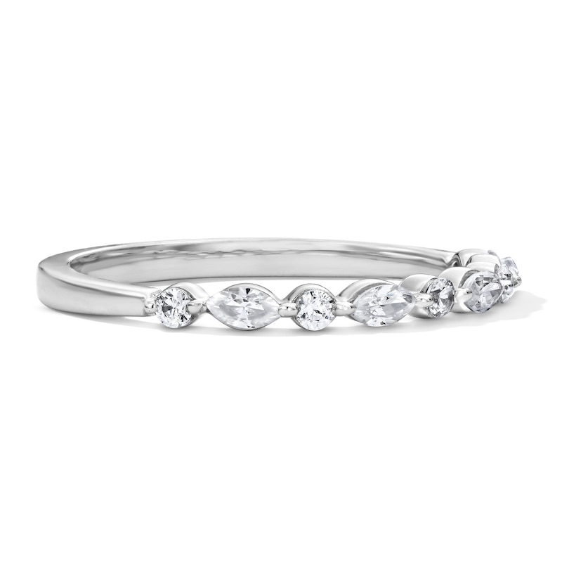 0.25 CT. T.W. Marquise-Cut and Round Diamond Stackable Anniversary Ring in 14K Gold