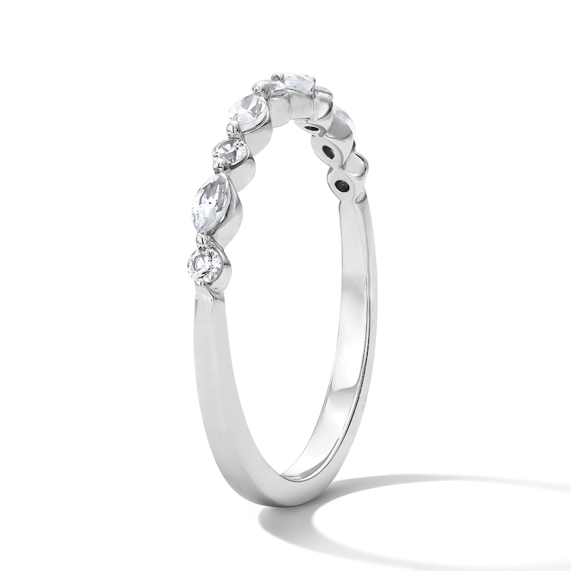 0.25 CT. T.W. Marquise-Cut and Round Diamond Stackable Anniversary Ring in 14K Gold