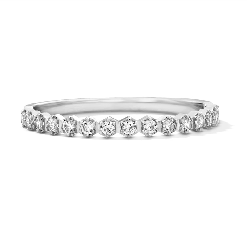 0.15 CT. T.W. Diamond Stackable Anniversary Ring in 10K White Gold