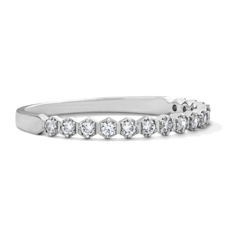 0.15 CT. T.W. Diamond Stackable Anniversary Ring in 10K White Gold