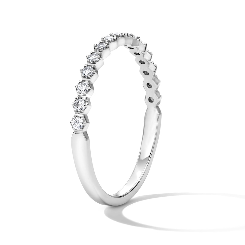 0.15 CT. T.W. Diamond Stackable Anniversary Ring in 10K White Gold