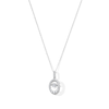 Thumbnail Image 1 of Unstoppable Love™ 0.70 CT. T.W. Certified Lab-Grown Diamond Oval Frame Pendant in Sterling Silver (F/VS2)