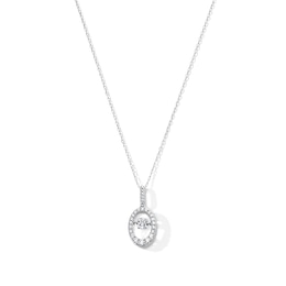 Unstoppable Love™ 0.70 CT. T.W. Certified Lab-Grown Diamond Oval Frame Pendant in Sterling Silver (F/VS2)
