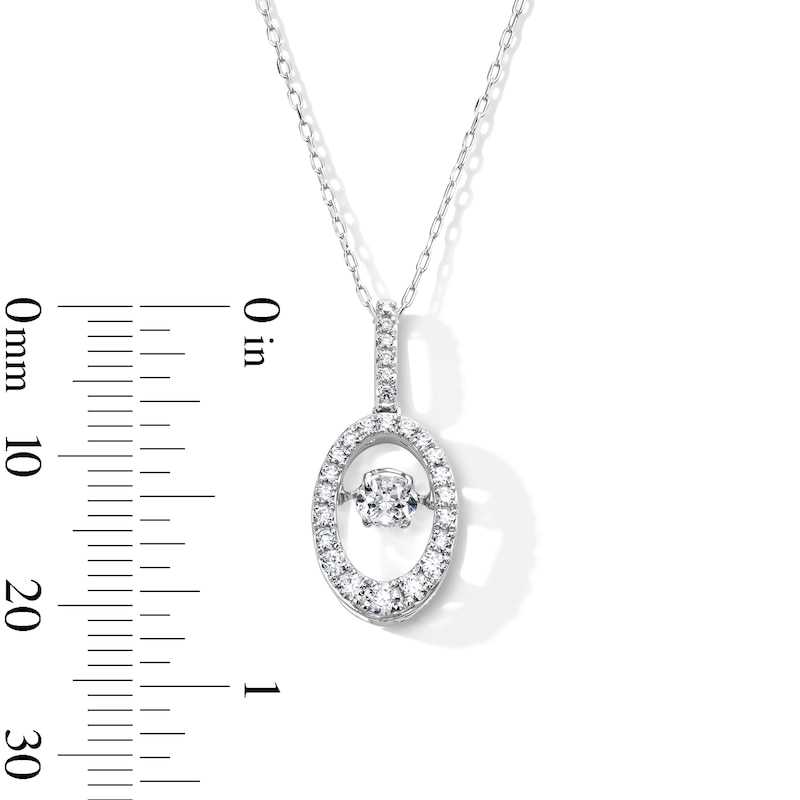 Unstoppable Love™ 0.70 CT. T.W. Certified Lab-Grown Diamond Oval Frame Pendant in Sterling Silver (F/VS2)