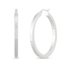 Thumbnail Image 1 of 40.0mm Square-Tube Hoop Earrings in Hollow Sterling Silver