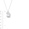 Thumbnail Image 3 of EFFY™ Collection Emerald-Cut White Topaz and White Sapphire Pendant in Sterling Silver