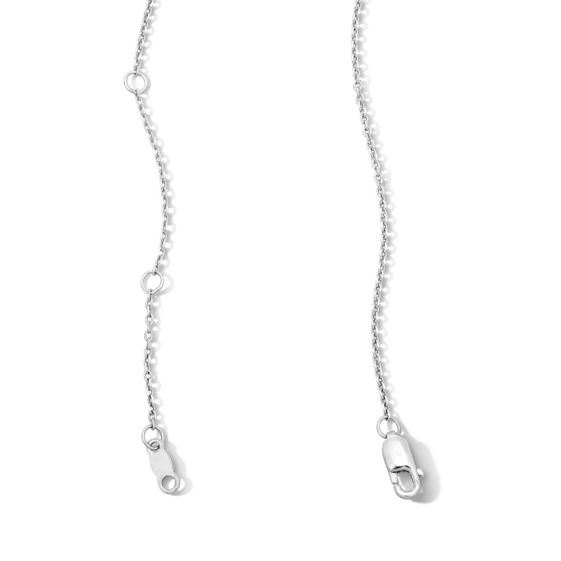 0.50 CT. T.W. Pear-Shaped Certified Lab-Grown Diamond "Y" Frame Necklace in Sterling Silver (F/SI2)