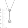 Thumbnail Image 4 of 0.50 CT. T.W. Pear-Shaped Certified Lab-Grown Diamond “Y” Frame Necklace in Sterling Silver (F/SI2)